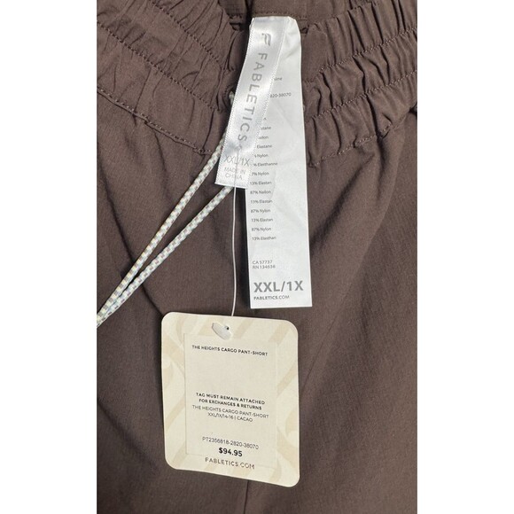Fabletics The Heights Cargo Pants Drawstring Waist Brown Size XXL - Picture 3 of 3